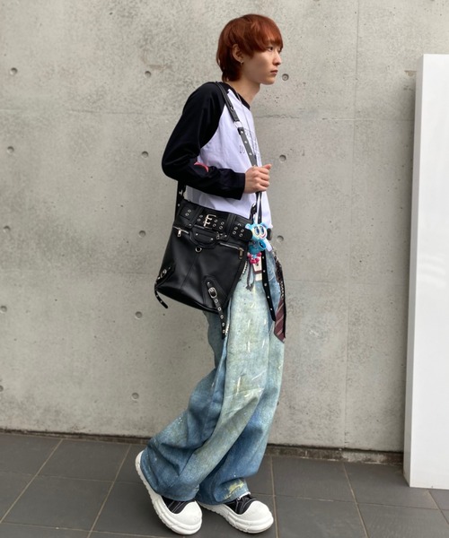 lilful(リルフル)の「【26年春夏新作】ネクタイデザインプリントバギーデニムパンツ(デニムパンツ・メンズ・ブルー・L/M)」の7枚目の写真