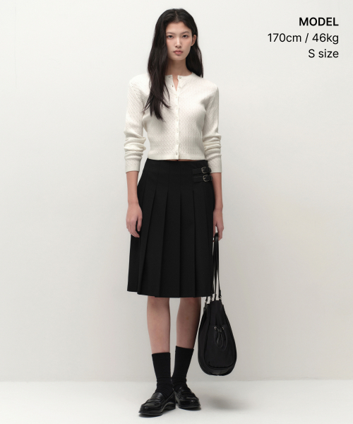 MUSINSA STANDARD WOMAN（ムシンサスタンダードウーマン）の「ウィメンズケーブルラウンドネックカーディガン[アイボリー]（カーディガン/ボレロ・レディース・その他・SMALL/MEDIUM/LARGE/X-SMALL）」の10枚目の写真