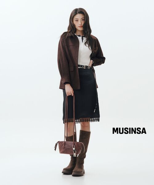 MUSINSA STANDARD WOMAN（ムシンサスタンダードウーマン）の「ウィメンズケーブルラウンドネックカーディガン[アイボリー]（カーディガン/ボレロ・レディース・その他・SMALL/MEDIUM/LARGE/X-SMALL）」の3枚目の写真