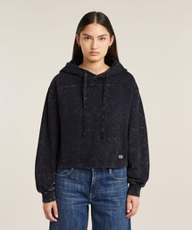 G-STAR | Overdyed Loose Hooded Sweater/ヴィンテージライクオーバーダイオーバーサイズパーカー(パーカー)