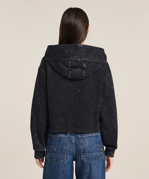 G-STAR（ジースター）の「Overdyed Loose Hooded Sweater/ヴィンテージライクオーバーダイオーバーサイズパーカー（パーカー・レディース・ブラック系その他・X-SMALL/SMALL/MEDIUM）」の2枚目の写真