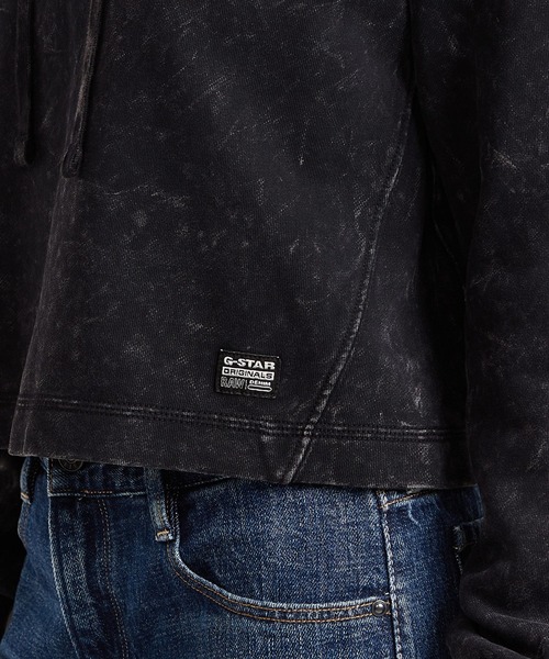 G-STAR（ジースター）の「Overdyed Loose Hooded Sweater/ヴィンテージライクオーバーダイオーバーサイズパーカー（パーカー・レディース・ブラック系その他・X-SMALL/SMALL/MEDIUM）」の5枚目の写真