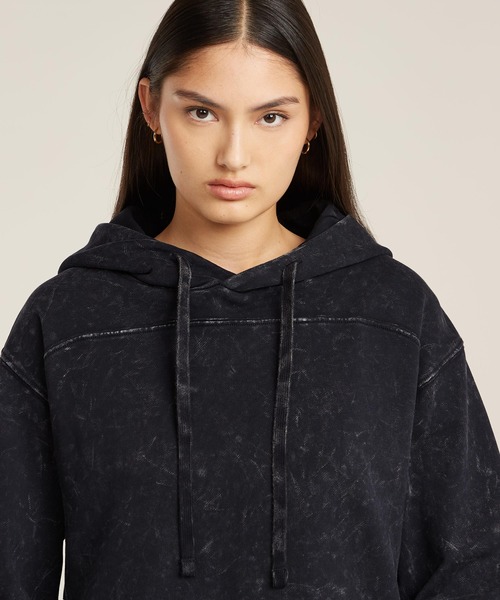 G-STAR（ジースター）の「Overdyed Loose Hooded Sweater/ヴィンテージライクオーバーダイオーバーサイズパーカー（パーカー・レディース・ブラック系その他・X-SMALL/SMALL/MEDIUM）」の4枚目の写真