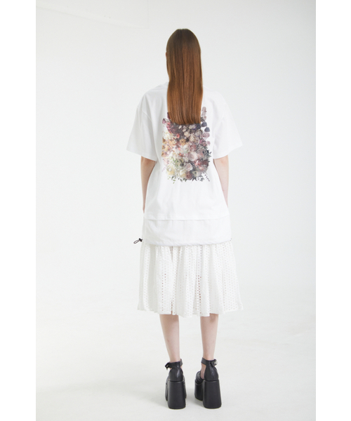 BMUETTE(ビムウィエ)の「レイヤードTシャツ - ホワイト(Tシャツ/カットソー・レディース・ホワイト・SMALL/MEDIUM/LARGE)」の3枚目の写真