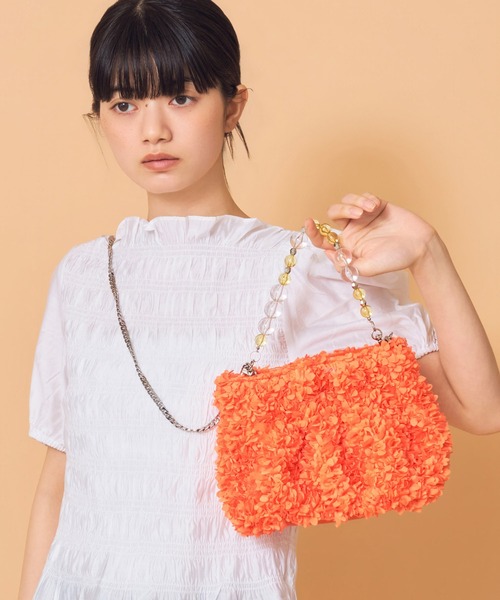 Casselini(キャセリーニ)の「Casselini(キャセリーニ)froufroubag(ハンドバッグ・レディース・ブルー/ブラック/オレンジ・FREE)」の3枚目の写真