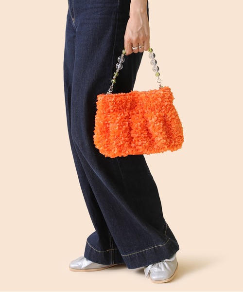 Casselini(キャセリーニ)の「Casselini(キャセリーニ)froufroubag(ハンドバッグ・レディース・ブルー/ブラック/オレンジ・FREE)」の20枚目の写真