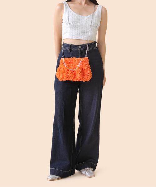 Casselini(キャセリーニ)の「Casselini(キャセリーニ)froufroubag(ハンドバッグ・レディース・ブルー/ブラック/オレンジ・FREE)」の21枚目の写真