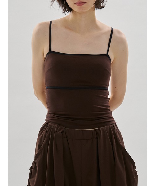 UNDERSON UNDERSON（アンダーソン アンダーソン）の「Meltyベアトップキャミ（カップ付き）（キャミソール・レディース・ピンクベージュ/ブラウン/ホワイト・1/0）」の3枚目の写真