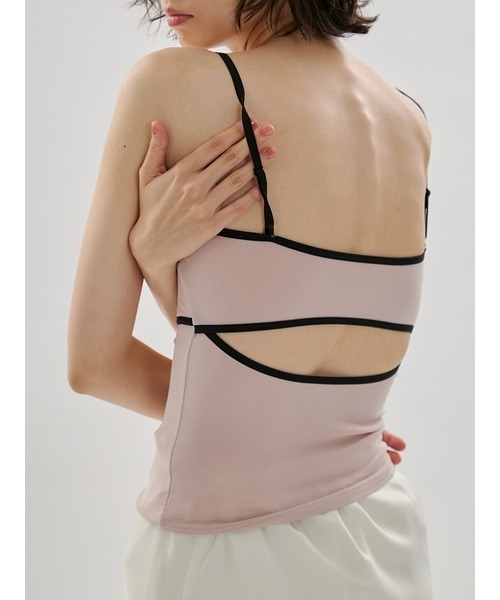 UNDERSON UNDERSON（アンダーソン アンダーソン）の「Meltyベアトップキャミ（カップ付き）（キャミソール・レディース・ピンクベージュ/ブラウン/ホワイト・1/0）」の8枚目の写真