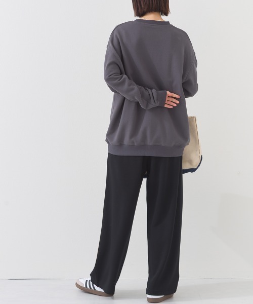 OMNES（オムネス）の「ソフトポンチ ワイドパンツ UVカット花粉リリース付（その他パンツ・レディース・ブラック/ベージュ・FREE）」の5枚目の写真