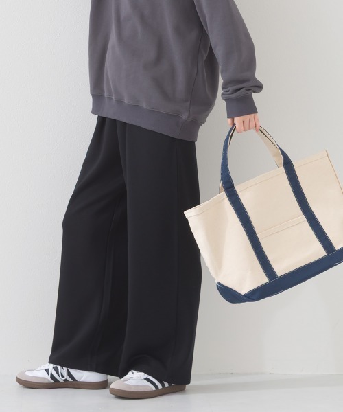 OMNES（オムネス）の「ソフトポンチ ワイドパンツ UVカット花粉リリース付（その他パンツ・レディース・ブラック/ベージュ・FREE）」の6枚目の写真