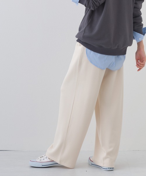 OMNES（オムネス）の「ソフトポンチ ワイドパンツ UVカット花粉リリース付（その他パンツ・レディース・ブラック/ベージュ・FREE）」の11枚目の写真