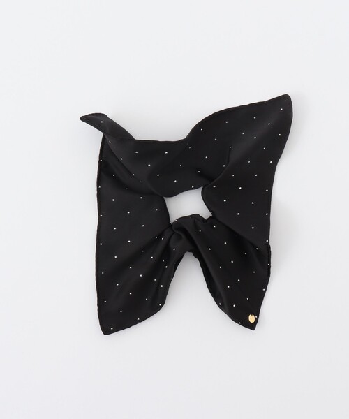 NOLLEY’S（ノーリーズ）の「NOLLEYSサテンスクエアキラドットシュシュ（シュシュ・レディース・ブラック/オフホワイト/ベビーピンク・FREE）」の6枚目の写真