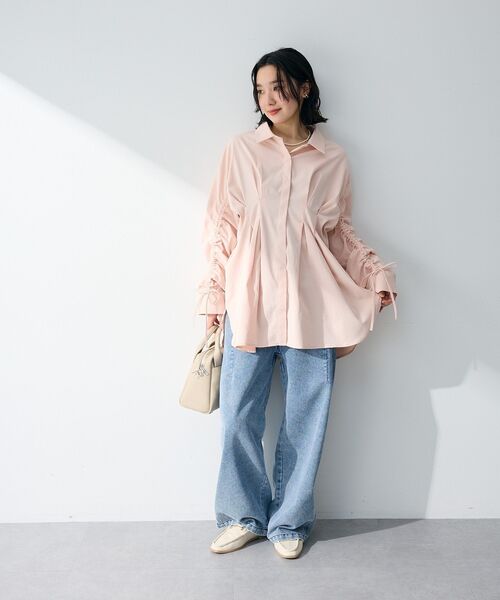 Green Parks(グリーンパークス)の「コクーンシルエットデニムパンツ(デニムパンツ・レディース・グレイッシュベージュ/ブラック/ライトインディゴブルー・M/L)」の10枚目の写真