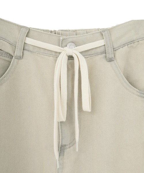 Green　Parks（グリーンパークス）の「コクーンシルエットデニムパンツ（デニムパンツ・レディース・グレイッシュベージュ/ブラック/ライトインディゴブルー・M/L）」の16枚目の写真