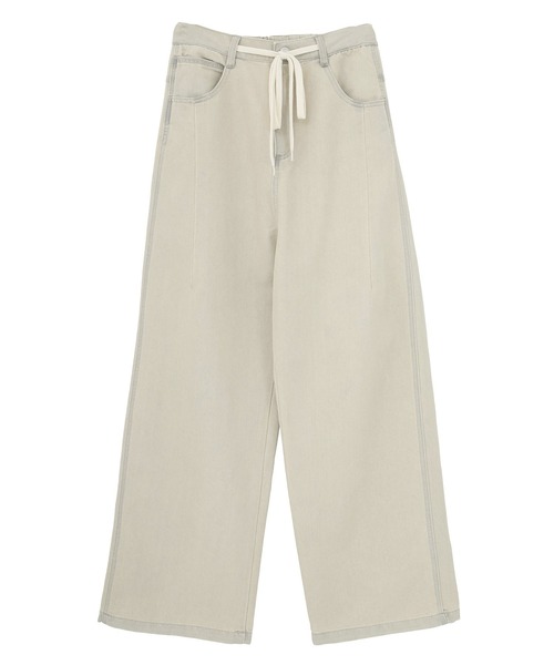 Green　Parks（グリーンパークス）の「コクーンシルエットデニムパンツ（デニムパンツ・レディース・グレイッシュベージュ/ブラック/ライトインディゴブルー・M/L）」の22枚目の写真