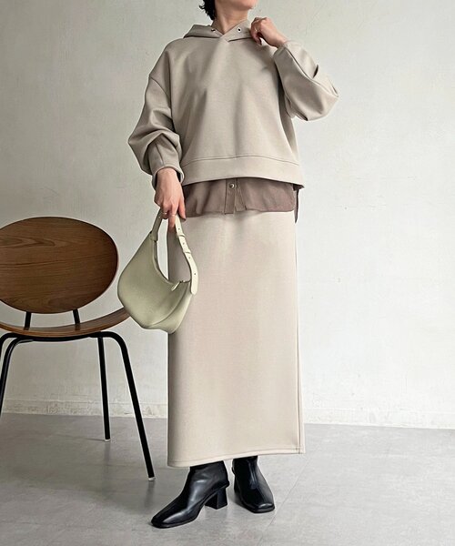 un dix cors（アンディコール）の「ボンディングセットアップ（ワンピース・レディース・チャコールグレー/ベージュ/カーキ・FREE）」の22枚目の写真