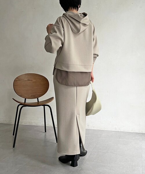 un dix cors（アンディコール）の「ボンディングセットアップ（ワンピース・レディース・チャコールグレー/ベージュ/カーキ・FREE）」の18枚目の写真