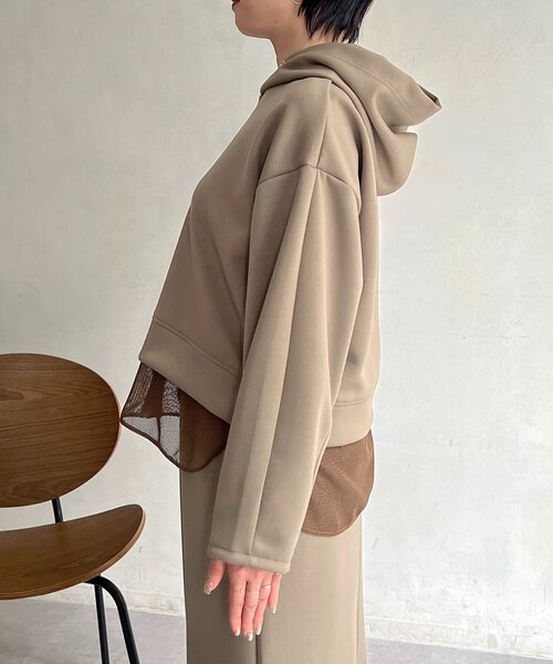 un dix cors（アンディコール）の「ボンディングセットアップ（ワンピース・レディース・チャコールグレー/ベージュ/カーキ・FREE）」の6枚目の写真