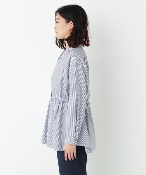 human woman(ヒューマンウーマン)の「◆【ウォッシャブル】シャンブレーオックスドロストブラウス(シャツ/ブラウス・レディース・ブルー/ダークインディゴブルー・MEDIUM)」の15枚目の写真