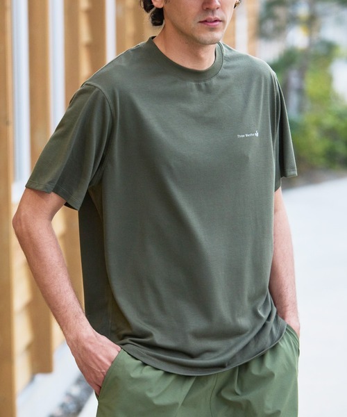 THREE WEATHER(スリーウェザー)の「THREE WEATHER/スリーウェザー 半袖 Tシャツ ワンポイント TW6S-2101(Tシャツ/カットソー・メンズ・ブルー/グレー/オリーブ/ブラック/ホワイト・M/XL/L)」の4枚目の写真
