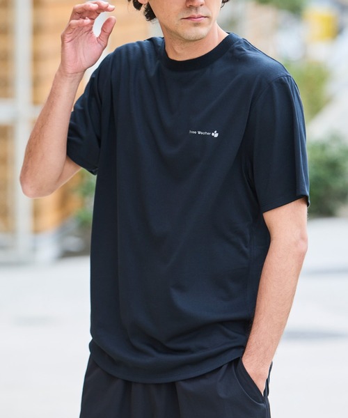 THREE WEATHER(スリーウェザー)の「THREE WEATHER/スリーウェザー 半袖 Tシャツ ワンポイント TW6S-2101(Tシャツ/カットソー・メンズ・ブルー/グレー/オリーブ/ブラック/ホワイト・M/XL/L)」の2枚目の写真