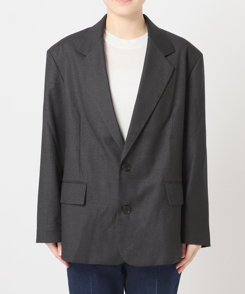 OUTDOOR PRODUCTS(アウトドアプロダクツ)の「Cozue Ninomiya EX tailored jacket(テーラードジャケット・レディース・チャコールグレー/ベージュ・38/36)」の8枚目の写真