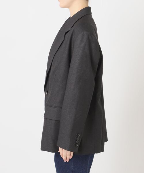 OUTDOOR PRODUCTS(アウトドアプロダクツ)の「Cozue Ninomiya EX tailored jacket(テーラードジャケット・レディース・チャコールグレー/ベージュ・38/36)」の9枚目の写真