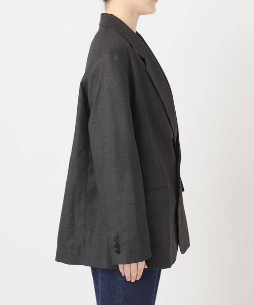 OUTDOOR PRODUCTS(アウトドアプロダクツ)の「Cozue Ninomiya EX tailored jacket(テーラードジャケット・レディース・チャコールグレー/ベージュ・38/36)」の11枚目の写真