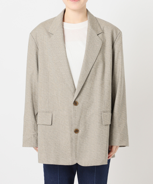 OUTDOOR PRODUCTS(アウトドアプロダクツ)の「Cozue Ninomiya EX tailored jacket(テーラードジャケット・レディース・チャコールグレー/ベージュ・38/36)」の19枚目の写真