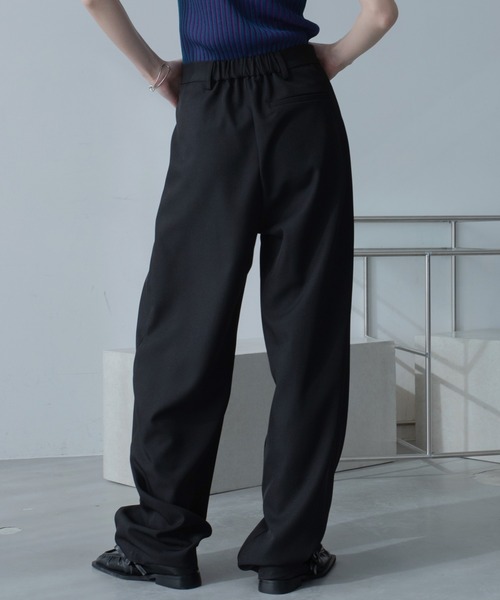 VACANCY(ヴァカンシー)の「レースレイヤードスリットワイドパンツ/SETUP(スラックス・レディース・ブルー/ブラック・SMALL/LARGE/MEDIUM)」の5枚目の写真