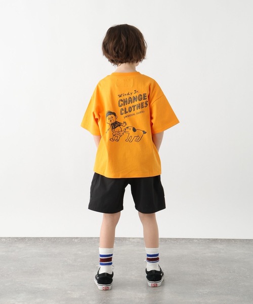 GLOBAL WORK（グローバルワーク）の「UNIVERSAL OVERALL/ショーツ/635367（その他パンツ・キッズ・スカイブルー/ブラック・LARGE/SMALL/MEDIUM）」の6枚目の写真