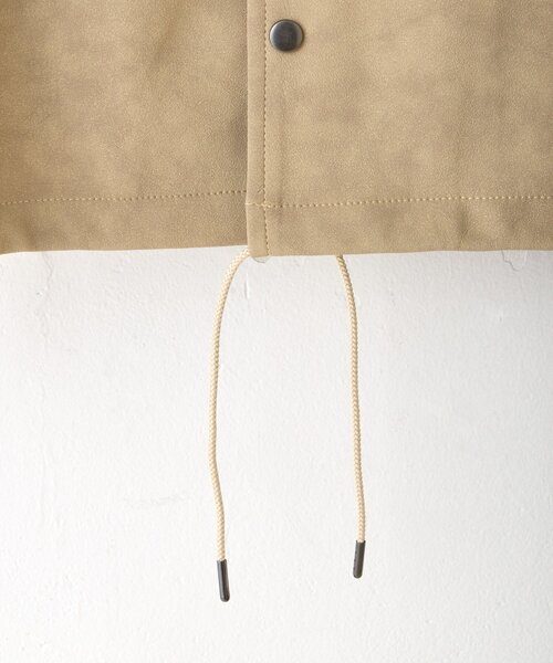 WHIMSIC（ウィムジック）の「【WHIMSIC/2サイズ展開】ヴィーガンレザーコーチジャケット（ブルゾン・レディース・ブラック/ベージュ・1/2）」の22枚目の写真