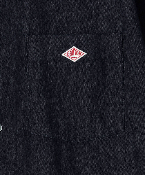 DANTON（ダントン）の「DANTON | デニムダンガリー レギュラーカラーシャツワンピース WOMEN（ワンピース・レディース・ダークインディゴブルー・36）」の8枚目の写真