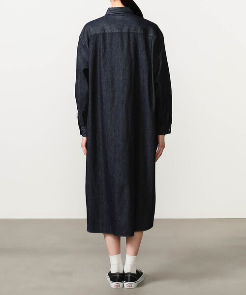 DANTON（ダントン）の「DANTON | デニムダンガリー レギュラーカラーシャツワンピース WOMEN（ワンピース・レディース・ダークインディゴブルー・36）」の12枚目の写真