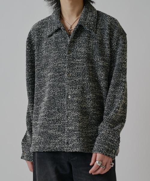 Lui's（ルイス）の「ブークレーワイドシャツ（シャツ/ブラウス・メンズ・ホワイト/ネイビー/ブラック・M/S）」の2枚目の写真