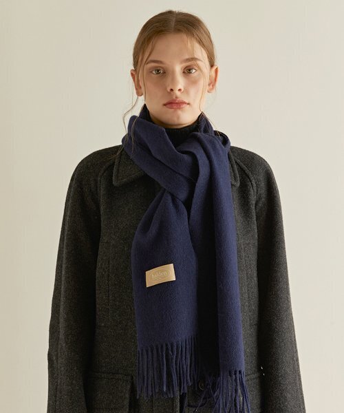 wool color muffler (M007_navy)（マフラー）｜HALDEN（ハルデン）の
