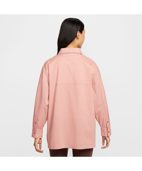 NIKE（ナイキ）の「NIKE/ナイキ WS NSW CHLLPPLNBTNL/Sﾄｯﾌﾟ（シャツ/ブラウス・レディース・ピンク・L/S/XL/XS）」の2枚目の写真