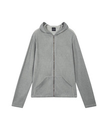 TONSIL（トンスル）の「ダーティウォッシングリブハーフジップフードカーキ（パーカー）」