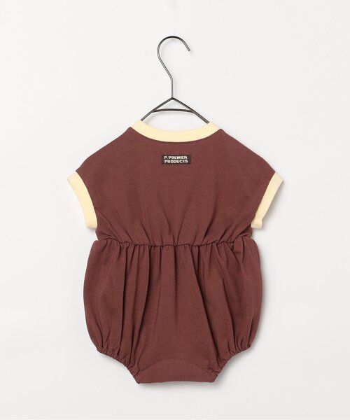 p.premier（ピードットプルミエ）の「フェルトロゴリンガーTロンパース（ロンパース・キッズ・ブラウン/レッド/アイボリー/ブルー・70/80）」の14枚目の写真