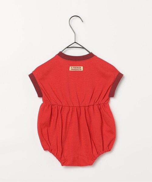 p.premier（ピードットプルミエ）の「フェルトロゴリンガーTロンパース（ロンパース・キッズ・ブラウン/レッド/アイボリー/ブルー・70/80）」の16枚目の写真