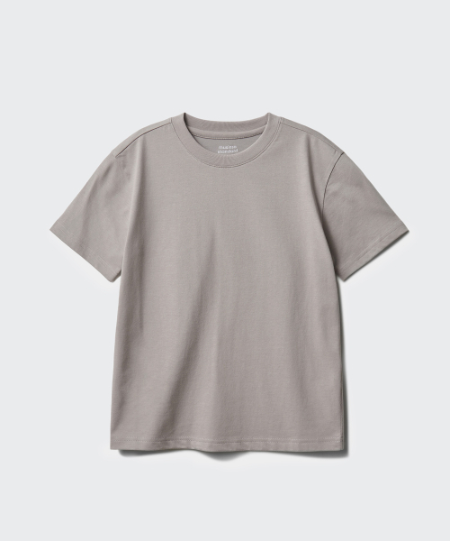 MUSINSA STANDARD KIDS（ムシンサスタンダードキッズ）の「[クールスタンダード] リラックスドクルーネックTシャツ [マッシュルーム]（Tシャツ/カットソー・レディース・その他・100/110/120/130/140/150/160）」の4枚目の写真