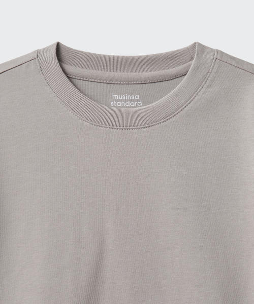 MUSINSA STANDARD KIDS（ムシンサスタンダードキッズ）の「[クールスタンダード] リラックスドクルーネックTシャツ [マッシュルーム]（Tシャツ/カットソー・レディース・その他・100/110/120/130/140/150/160）」の6枚目の写真