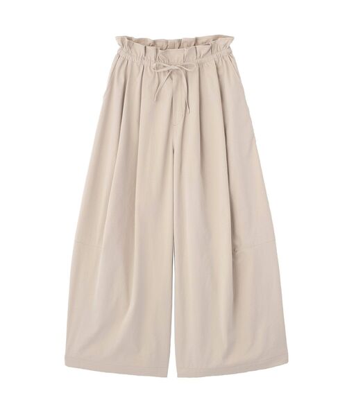 Green　Parks（グリーンパークス）の「ウエストフリルワイドコクーンパンツ（その他パンツ・レディース・ライトベージュ/グレー・FREE）」の3枚目の写真