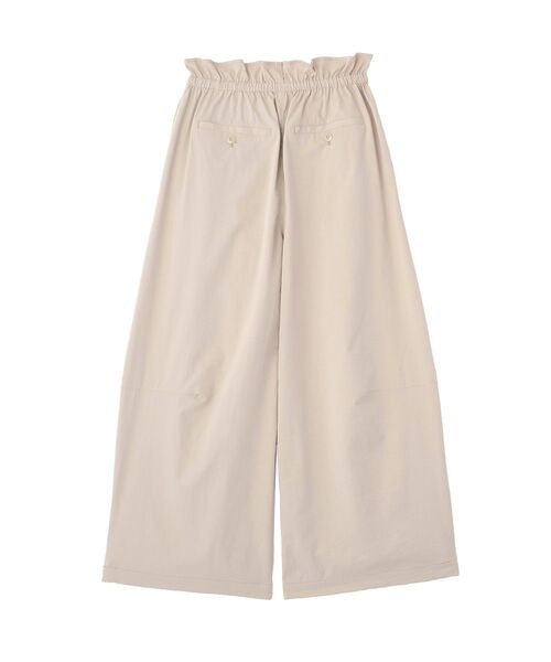 Green　Parks（グリーンパークス）の「ウエストフリルワイドコクーンパンツ（その他パンツ・レディース・ライトベージュ/グレー・FREE）」の4枚目の写真