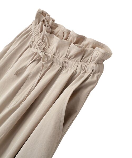 Green　Parks（グリーンパークス）の「ウエストフリルワイドコクーンパンツ（その他パンツ・レディース・ライトベージュ/グレー・FREE）」の8枚目の写真