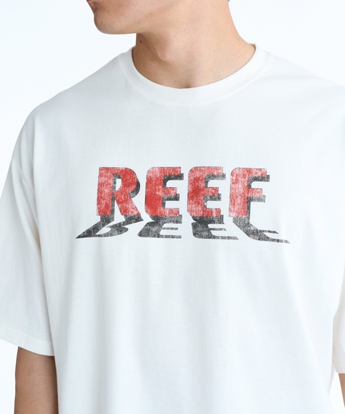 REEF(リーフ)の「REEF FUN GRAPHIC SS T Tシャツ 【2026年春夏モデル】/リーフグラフィック半袖Tシャツ(Tシャツ/カットソー・メンズ・イエロー/ホワイト/グリーン/ブラック・X-LARGE/LARGE/MEDIUM/SMALL)」の1枚目の写真