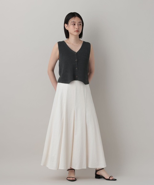 A part by（アパートバイ）の「ツヤタックフレア－スカート（スカート・レディース・ブラック/アイボリー/ベビーピンク・FREE）」の4枚目の写真