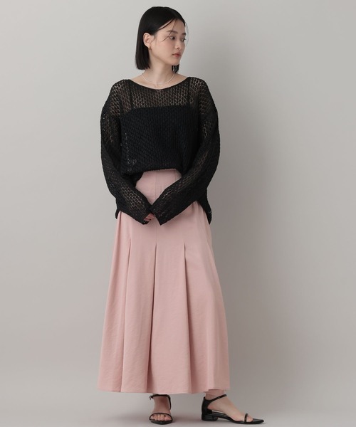 A part by（アパートバイ）の「ツヤタックフレア－スカート（スカート・レディース・ブラック/アイボリー/ベビーピンク・FREE）」の21枚目の写真