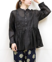 LE GLAZIK | LE GLAZIK/ル グラジック ギャザーフレアシャツ GATHERED FLARED SHIRT LG-B0382 RAT(シャツ/ブラウス)